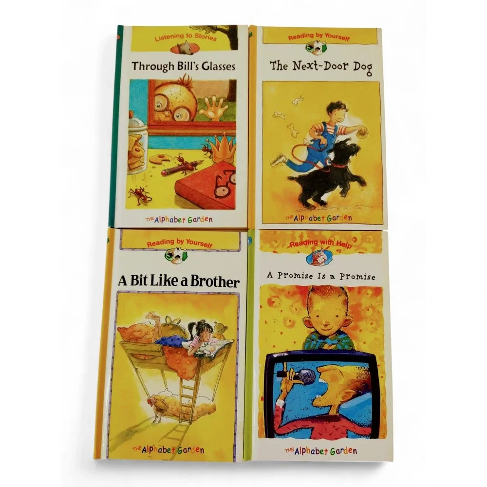 Bundle of Kids Hardcover Books Reading by Yourself Help Alphabet Garden LOT of 4
